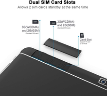 Cargar imagen en el visor de la galería, Android Tablet 10 Pulgadas, 3G Phablet Android 9.0 Pie, Ranuras para Tarjeta SIM Dual y Cámaras, Certificado GMS, 32GB, Bluetooth, WiFi, GPS