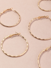 Cargar imagen en el visor de la galería, 6 pares de pendientes de aro de metal ✅