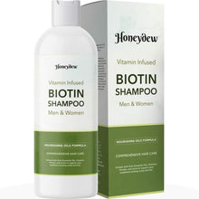 Cargar imagen en el visor de la galería, Champú sin sulfato con biotina queratina y aceite de coco para volumen del cabello 8oz