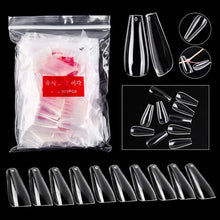 Cargar imagen en el visor de la galería, Juego de 10 hojas de 24 pestañas adhesivas de uñas de pegamento para uñas falsas de bailarina, 600 unidades