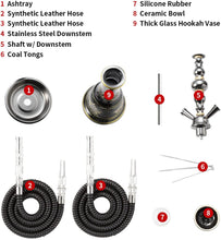 Cargar imagen en el visor de la galería, Hookah Set de dos mangueras de lujo de 19.68 pulgadas NDP74