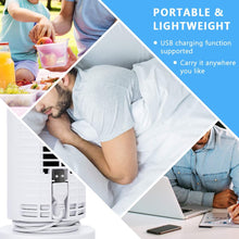 Cargar imagen en el visor de la galería, Ventilador de mesa pequeño, ventilador de mesa USB portátil de 12 3/8 pulgadas, 3 ajustes #35