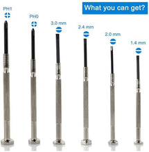 Cargar imagen en el visor de la galería, Juego de 6 destornilladores mini para reparación NDP21