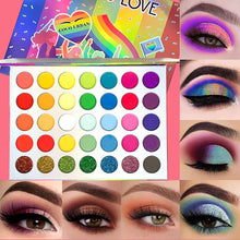 Cargar imagen en el visor de la galería, Paleta de sombra de ojos de 35 colores, paleta de maquillaje pigmentada alta mate y brillo NDP-27