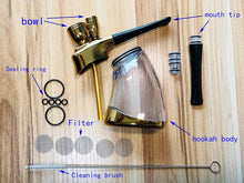 Cargar imagen en el visor de la galería, Juego de hookah pequeña y portátil con accesorios de shisha NDP67