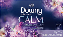 Cargar imagen en el visor de la galería, Downy Infusions - Sábanas para secadora, calma, lavanda y vainilla, 105 unidades NDP 88