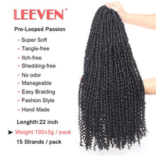 Cargar imagen en el visor de la galería, 6 paquetes de trenzas crochet pre-abrochadas de 22 pulgadas de largo NDP3