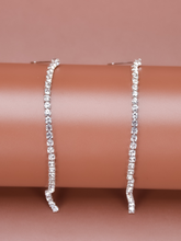 Cargar imagen en el visor de la galería, Aretes colgantes de tira larga con diamantes de imitación ✅