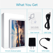 Cargar imagen en el visor de la galería, Tableta Android de 10 pulgadas, WiFi 5G, 16 GB, GMS, Android 8.1 Go, Cámara dual, Bluetooth, GPS - Plata