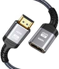 Cargar imagen en el visor de la galería, Cable extensor HDMI 8K 4K macho a hembra compatible con 3D, 1080P, 2160P