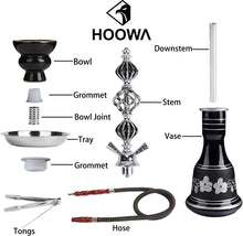Cargar imagen en el visor de la galería, Hookah - Juego completo con 2 mangueras de 21 pulgadas NDP72