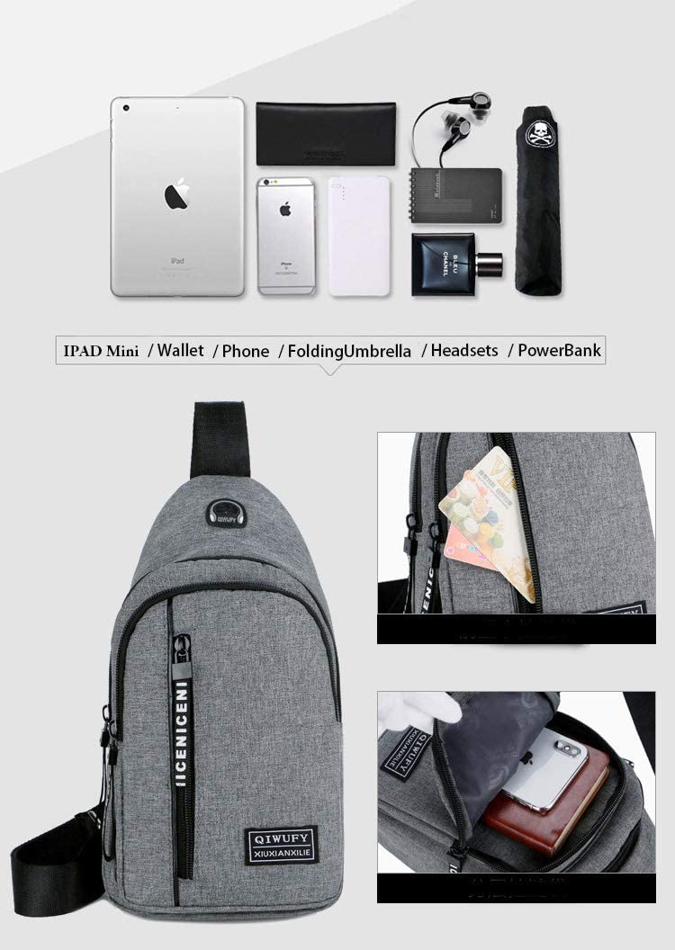 Bolso Bandolera VGOAL Para Mujer Y Hombre - Mini Mochila Con Puerto USB, Anti-Robo Y Ligera