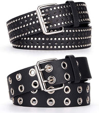 Cargar imagen en el visor de la galería, Cinturón punk con ojales para mujer NDP-84