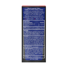 Cargar imagen en el visor de la galería, Neutrogena Loción facial Triple Protect para hombres, SPF 20, 1.7 onzas