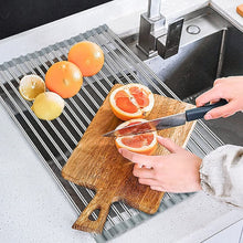 Cargar imagen en el visor de la galería, Estante de acero inoxidable, plegable, de 17.7 x 13.8 in, para fregadero NDP140