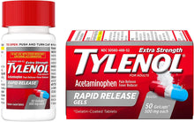 Cargar imagen en el visor de la galería, Tylenol - Geles de liberación rápida de acetaminofeno extrafuerte, alivio del dolor y reducción de fiebre