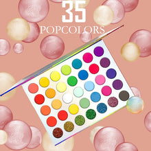 Cargar imagen en el visor de la galería, Paleta de sombra de ojos de 35 colores, paleta de maquillaje pigmentada alta mate y brillo NDP-27