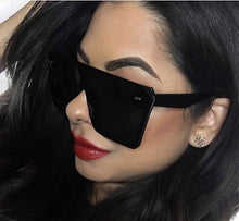 Cargar imagen en el visor de la galería, Gafas de sol de gran tamaño con parte superior plana para mujer y hombre NDP-96