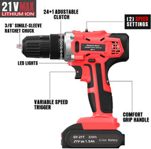 Cargar imagen en el visor de la galería, Juego de taladro eléctrico inalámbrico de 21 voltios NDP-48