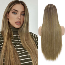 Cargar imagen en el visor de la galería, Pelucas para mujeres con raíces oscuras #30