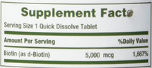 Cargar imagen en el visor de la galería, Biotin Energía y cabello, piel y uñas, 5000 mcg