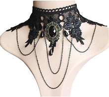 Cargar imagen en el visor de la galería, Gargantilla para mujer, estilo retro gótico 5 unidades NDP-40