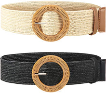 Cargar imagen en el visor de la galería, Cinturónes con hebilla estilo madera 2 piezas NDP21