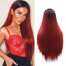 Cargar imagen en el visor de la galería, Pelucas para mujeres con raíces oscuras #30