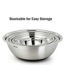 Cargar imagen en el visor de la galería, bol de acero inoxidable con base de silicona. set de 4 NDP4
