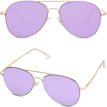 Cargar imagen en el visor de la galería, Gafas de sol de aviador clásicas para mujeres y hombres con montura metálica NDP-97