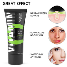 Cargar imagen en el visor de la galería, Mascarilla facial de carbón vegetal con bambú orgánico y vitamina C - Eliminador de espinillas