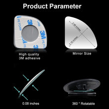 Cargar imagen en el visor de la galería, Espejo retrovisor convexo de punto ciego, ajustable, sin marco NDP-17