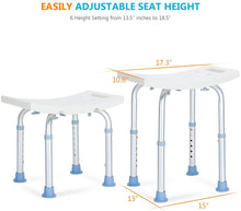 Cargar imagen en el visor de la galería, Silla de ducha, taburete de baño ajustable NDP24