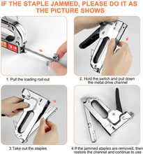 Cargar imagen en el visor de la galería, Kit de pistola grapadora 3 en 1 de alto rendimiento con 1000 grapas NDP112