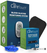 Cargar imagen en el visor de la galería, Kit de prueba de diabetes Care Touch - Monitor de glucosa en sangre, 50 tiras de prueba de glucosa en sangre, 100 lancetas NDP27