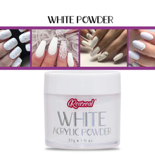 Cargar imagen en el visor de la galería, Set de acrílico, 1.06 oz x 3 – polvo transparente y rosa y blanco, monómero líquido de 4 oz