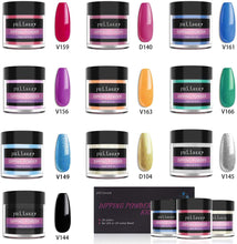 Cargar imagen en el visor de la galería, Juego de 10 colores de polvo para uñas- Azul