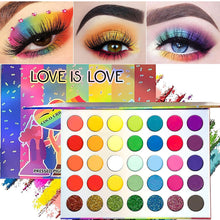 Cargar imagen en el visor de la galería, Paleta de sombra de ojos de 35 colores, paleta de maquillaje pigmentada alta mate y brillo NDP-27