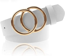 Cargar imagen en el visor de la galería, Cinturón con hebilla de doble anillo, para mujer NDP30