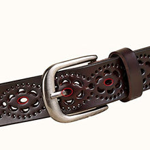 Cargar imagen en el visor de la galería, Cinturón de piel con diseño de flores NDP3