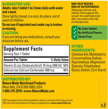 Cargar imagen en el visor de la galería, Calcio 600 mg con vitamina D3