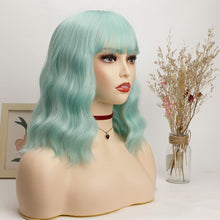 Cargar imagen en el visor de la galería, Pelucas cortas onduladas con flequillo para mujer de 12 pulgadas NDP-7