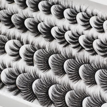 Cargar imagen en el visor de la galería, Juego de 20 pares de pestañas postizas 6D de aspecto natural