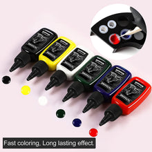 Cargar imagen en el visor de la galería, Juego de tinta de tatuaje 6 colores completos kit de pigmento, 0.7 fl oz NDP-64
