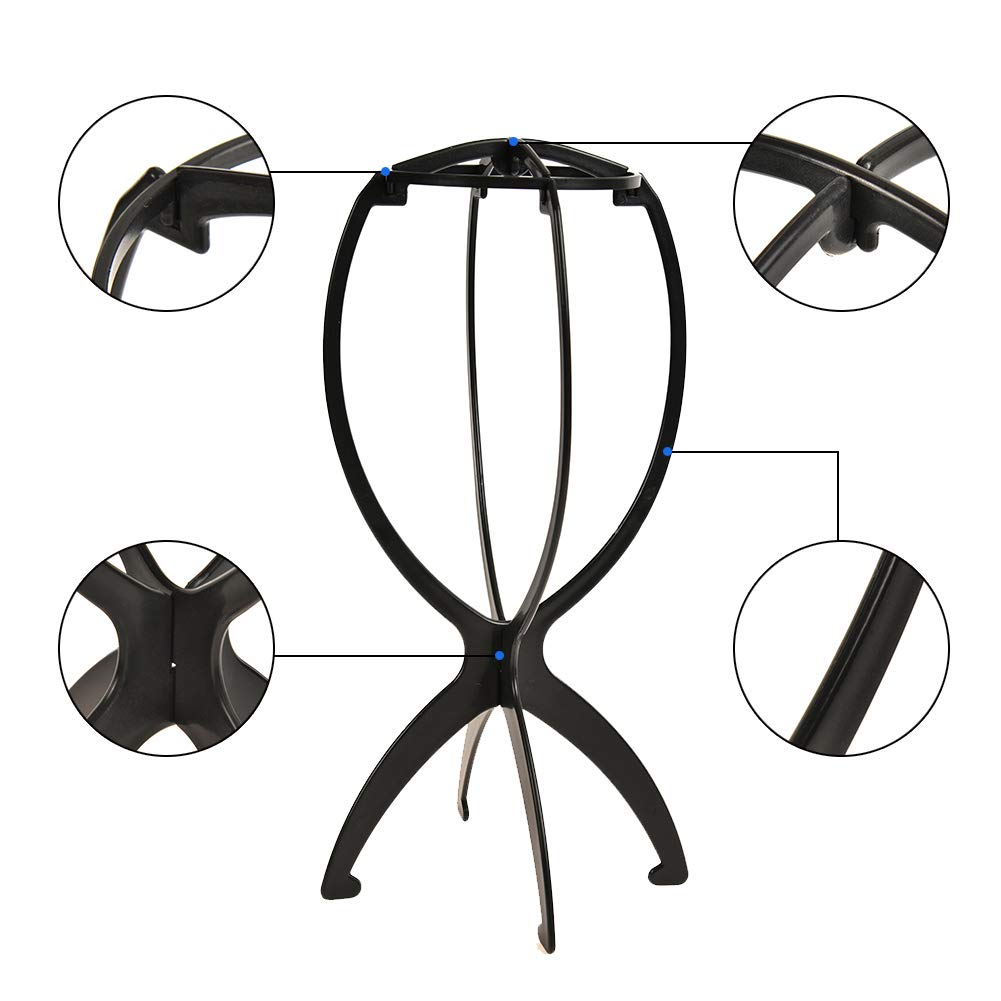 Pack De 6 Soportes Plegables De PVC Para Pelucas Y Sombreros – Organizador De 36 X 16 Cm, Ligero Y Fácil De Transportar, Ideal Para Viajes Y Almacenamiento