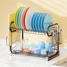 Cargar imagen en el visor de la galería, Estante para secar platos, escurridor de platos de 2 niveles NDP137