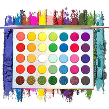 Cargar imagen en el visor de la galería, Paleta de sombra de ojos de 35 colores, paleta de maquillaje pigmentada alta mate y brillo NDP-27
