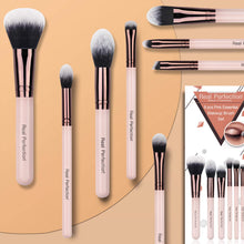 Cargar imagen en el visor de la galería, Juego de 8 brochas de maquillaje, color rosa NDP74