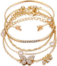 Cargar imagen en el visor de la galería, Pulsera de color oro combinación NDP-53