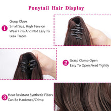 Cargar imagen en el visor de la galería, Extensión de cola de caballo de 20 pulgadas con clip en ondulado, color negro, NDP42